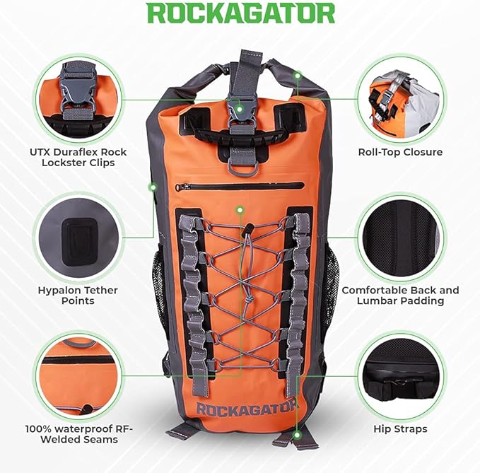 Waterproof Backpack - 40 Liter HYDRIC Series Water Proof Floating Dry Bag River Pack
