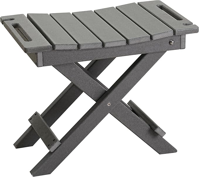 Urban Nest HDPE Folding Shower Stool, Non-Slip Bath Stool for Bathtub Steps, Lightweight and Waterproof (300lb Capacity)