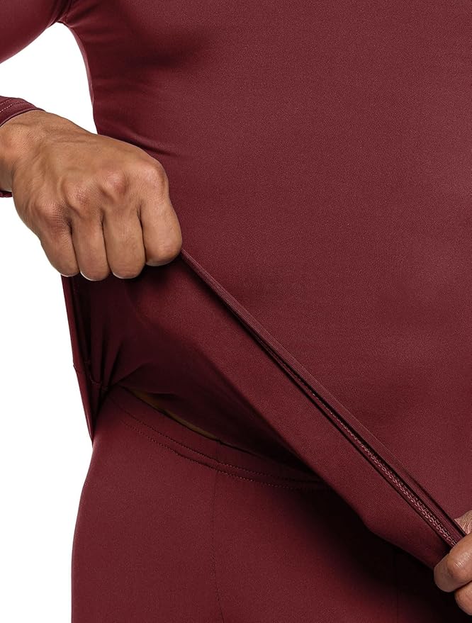 TSLA Men's Thermal Underwear Set, Microfiber Soft Fleece Lined Long Johns, Winter Warm Base Layer Top & Bottom