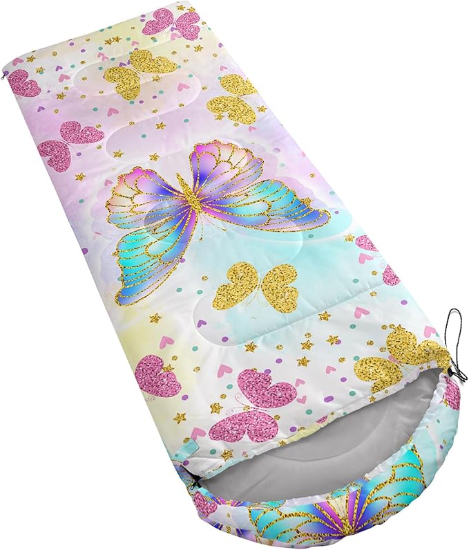 HOSIMA Dear Hunting Pattern Cold Weather Sleeping Bags for Adults,Black Light Weight Sleeping Bags for Kids Adults,WaterProof Sleeping Bags for Outdoors Hiking.