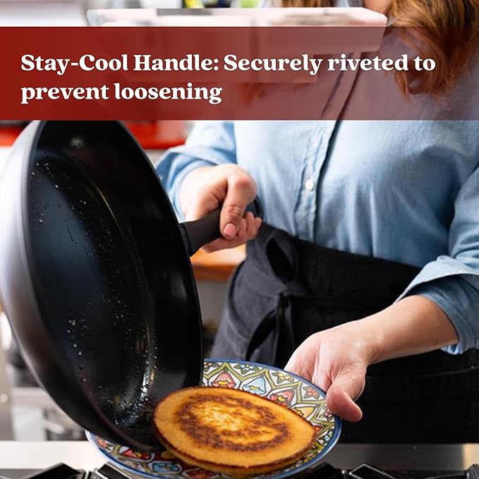 Alva Energy 9.5" Nonstick Frying Pan – PFAS/PTFE-Free, Healthy Cooking Skillet, Fast, Even Heating, Induction & Oven Safe, Lightweight with Stay-Cool Handle – Scratch-Resistant & Dishwasher Safe