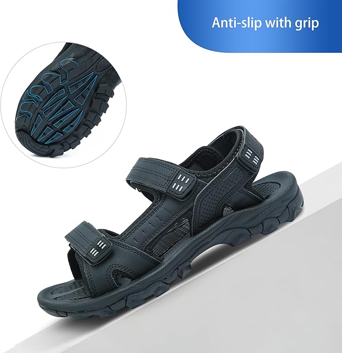 Men's Sandals Open Toe Water Sandals,Athletic and Outdoor Hiking Sandal Waterproof Lightweight with Adjustable Strap