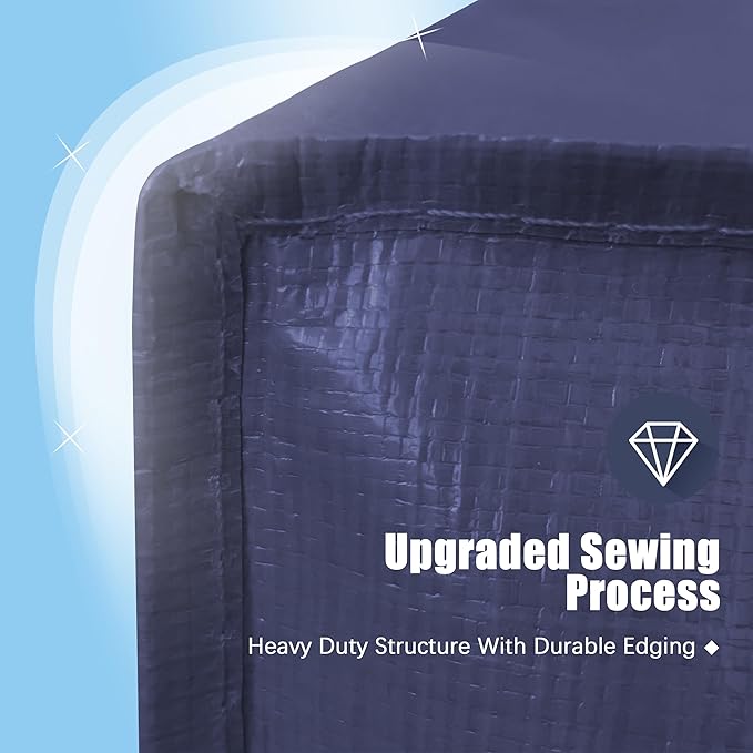 4 Pack Large Strong Moving Bags with Zippers & Carrying Handles - Water-Resistant - Heavy Duty Storage Tote for Space Saving, Fold Flat, Alternative to Moving Box (Blue)