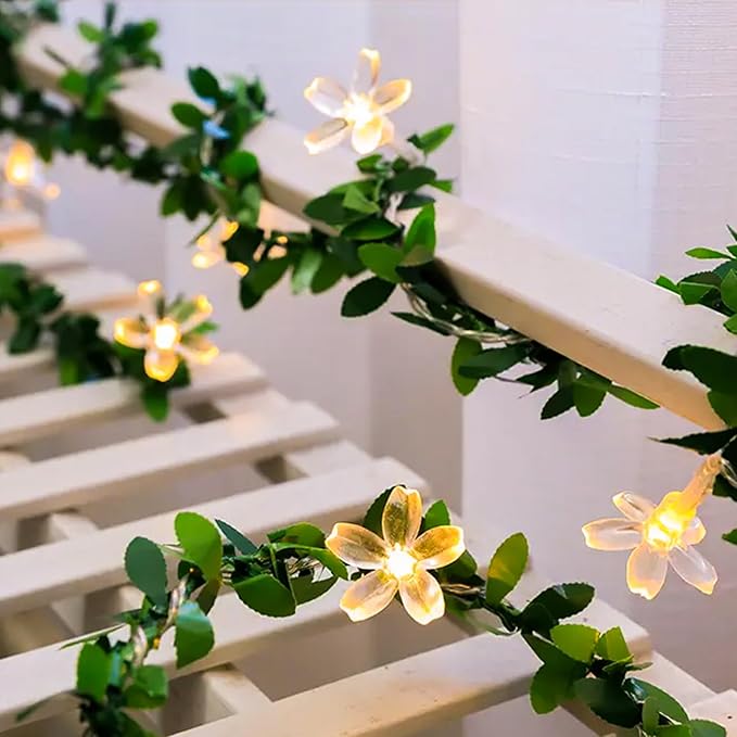 Cherry Blossom Flower String Lights for Bedroom Decor, 33ft 100 LED USB Plug in Decorative Twinkle Fairy Light with Timer for Christmas Easter Tree Window Wall Garland Hanging Decoration (Warm White)