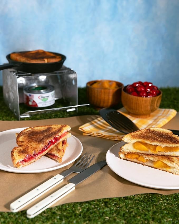 Sterno Foldable Portable Camping Stove - Easy-to-Assemble Outdoor Cooking Stove for Camping, Picnics, Tailgating & Emergencies - Silver