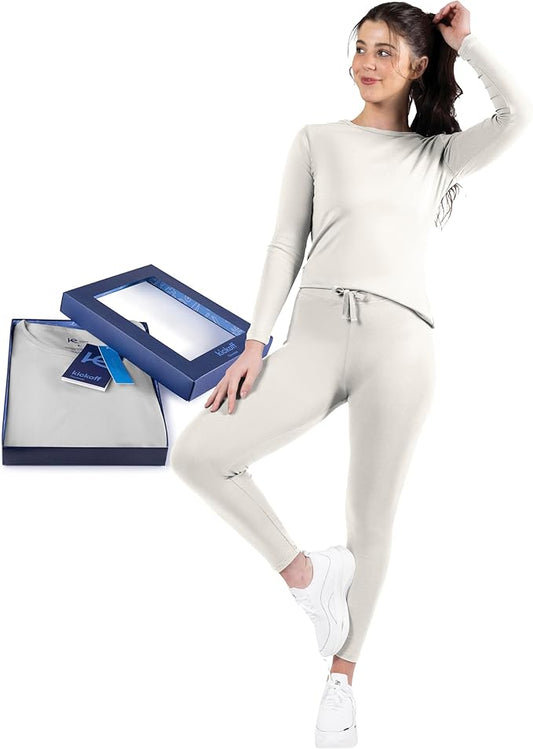 Thermal Underwear for Women Long Johns Women Thermal Top Bottom Fleece Lined Base Layer Pajamas Cold Weather