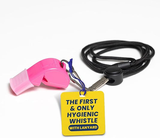 The Protector Whistle P51 - Coach Whistle - Official Whistle for Sports, Removable Cushioned Mouth Grip, Loud Safety Whistle for Adults with Breakaway Lanyard - Emergency Whistle Teacher Lifeguard