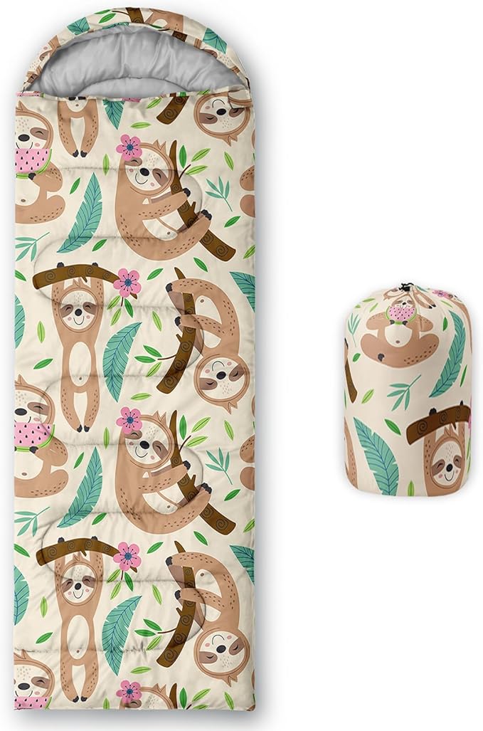 QOOMO Camping Sleeping Bags,3 Season Warm & Cool Weather,Lightweight,Waterproof Sleeping Bags for Adults & Kids,Traveling,and Outdoors,Camping Gear Equipment