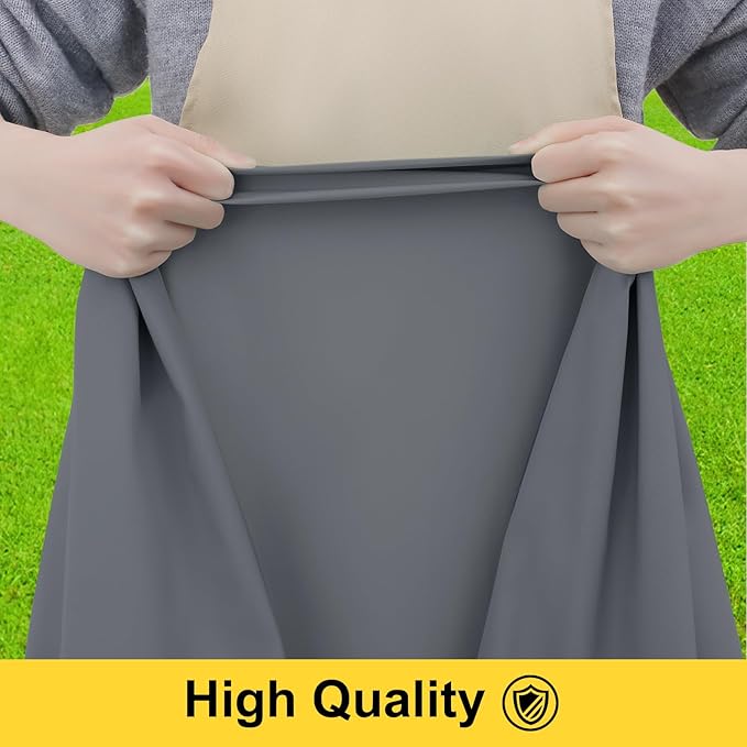 Smiry Picnic Table Cover with Bench Covers, Waterproof Elastic Fitted Polyester Tablecloths for 6 Ft Rectangle Tables, Washable Windproof Tablecloth for Camping, RV & Outdoor (Grey, 30x72 Inches)