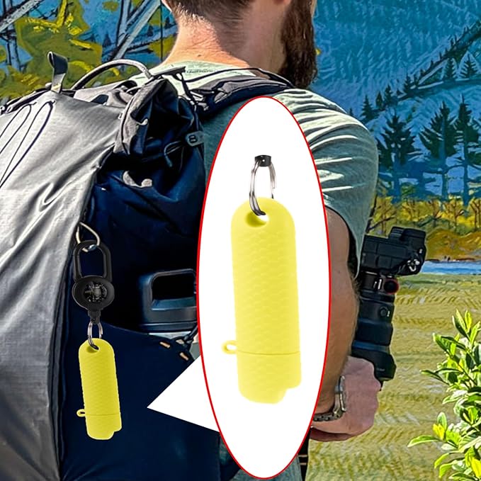 5 Pcs Waterproof Lighter Case Cover Holder for BIC Regular Lighters Sleeve Type J6 Outdoor Survival Multipurpose Seal Lighter Pouchfor Hiking and Camping (Yellow, 5)