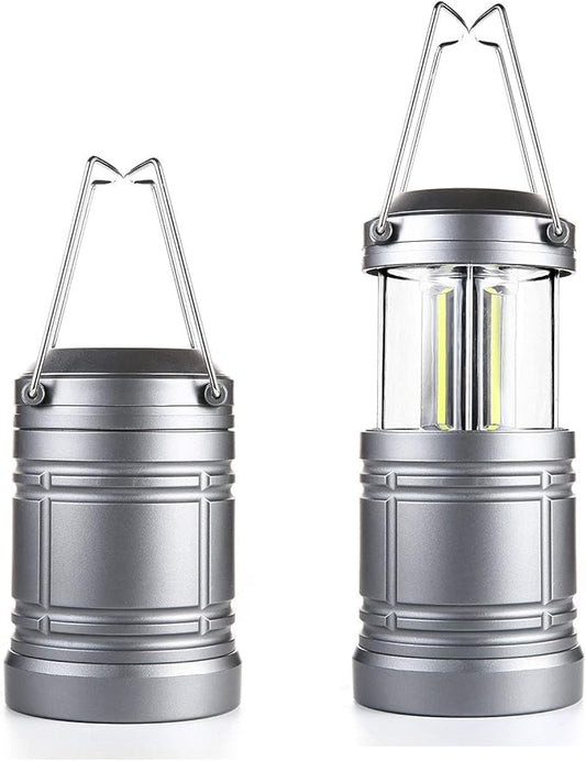 2 Pack Camping Lantern 500 Lumens Collapsible Portable LED Lantern for Emergency, Hurricane, Storms, Outage