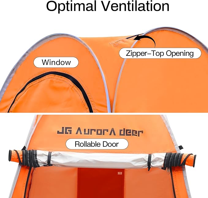 Pop Up Privacy Shower Tent Portable Tent Changing Room Camping Toilet Dressing Roomwith Window for Camping Beach Hiking Fishing with Carry Bag