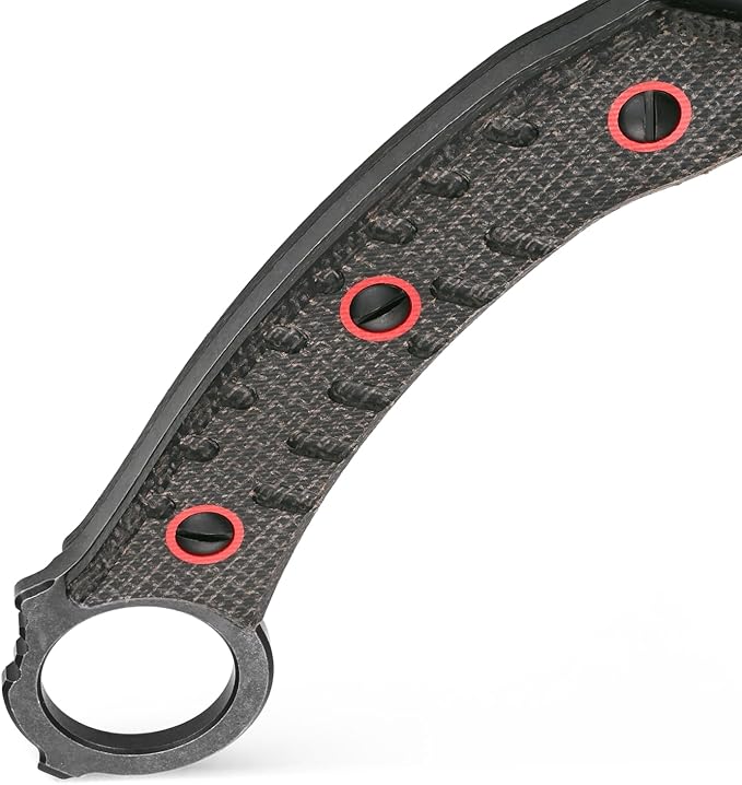 C1392 Camping Axes,DC53 Steel Blade with Micarta Handle Chopping Axe Bushcraft Camping Axes Survival Hatchet with Kydex Sheaths for Hiking Hunting Camping Splitting Chopping Wood(Black)