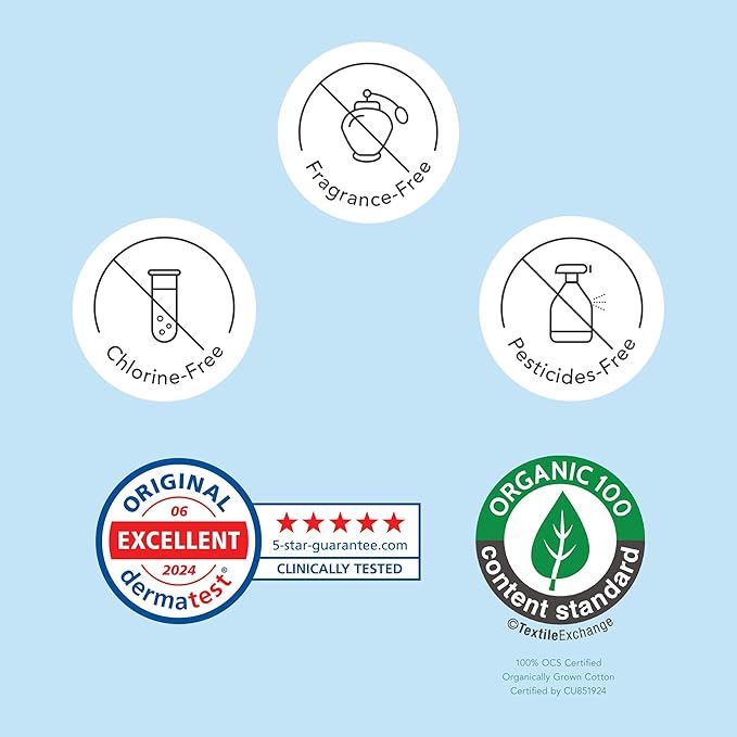 Rael Organic Cotton Wipes - Body Cloth, Individually Wrapped, All Skin Types, Vegan, Cruelty-Free, Unscented (10 Count, Pack of 4)