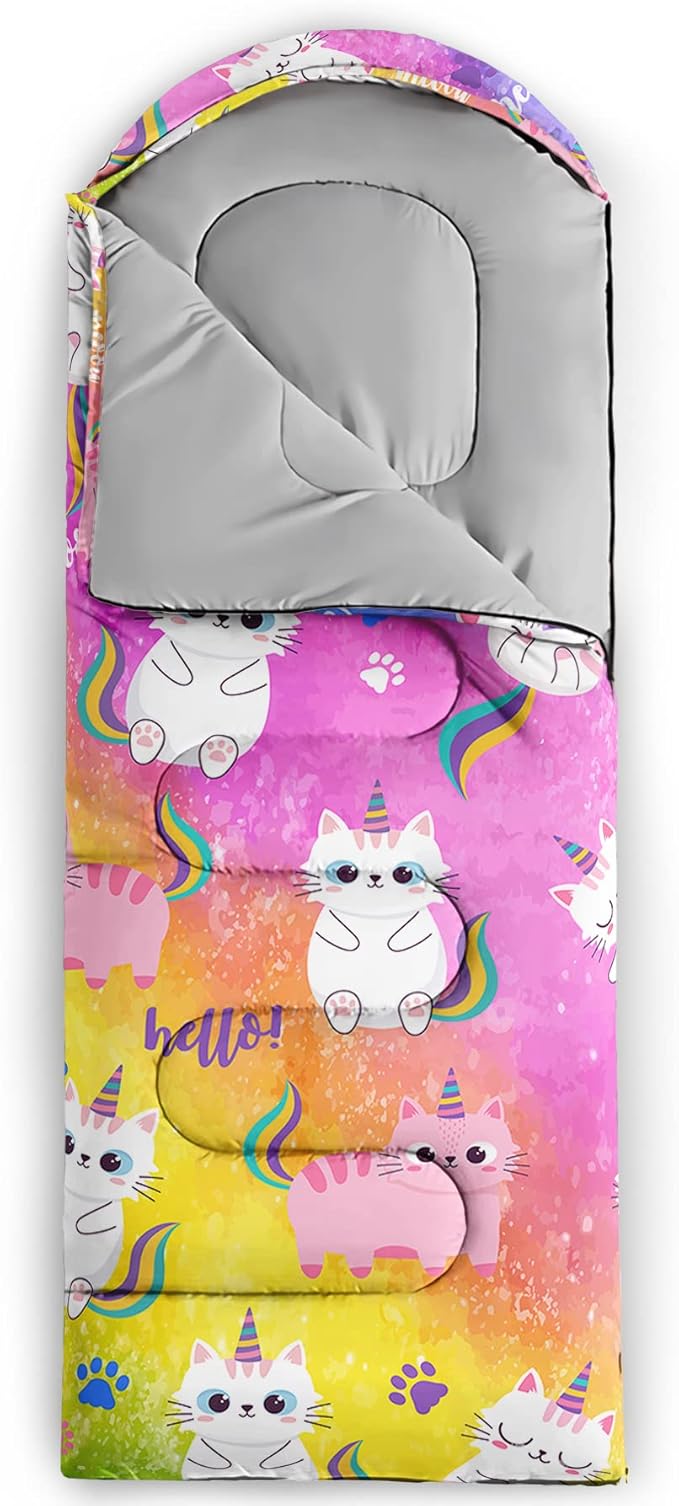 QOOMO Camping Sleeping Bags,3 Season Warm & Cool Weather,Lightweight,Waterproof Sleeping Bags for Adults & Kids,Traveling,and Outdoors,Camping Gear Equipment