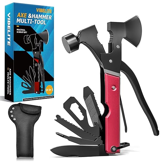 Gifts for Men, 15 in 1 Multitool Axe for Camping Hunting Hiking, Gifts for Dad, Men, Husband, Him, Father, Birthday Gadgets Idea for Him Husband Boyfriend