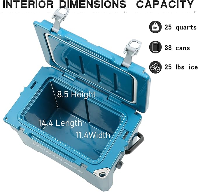 EchoSmile 25/30/35/40/60/75 Quart Rotomolded Cooler, Built to Stand up to The Rigors of The Journey
