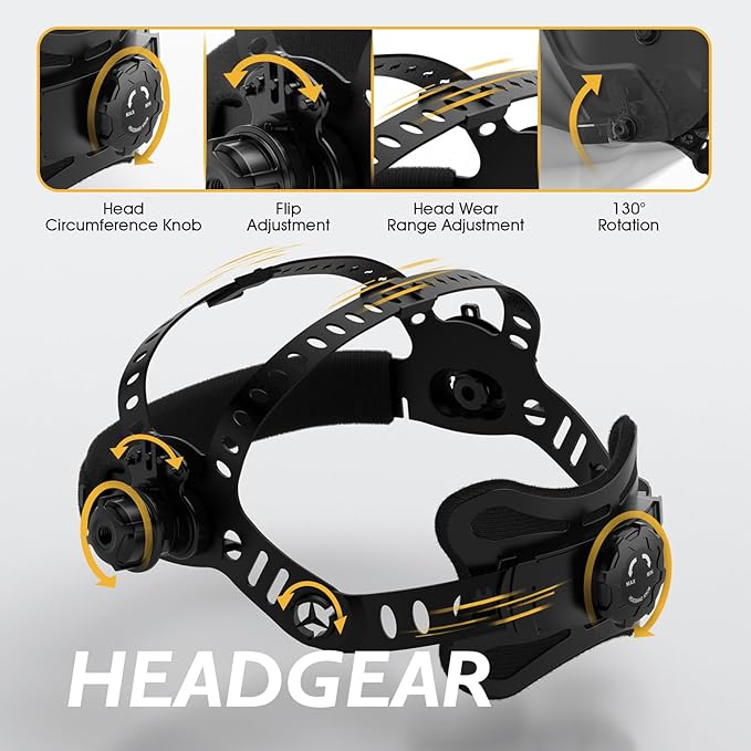 TOOLIOM Auto Darkening Welding Helmet True Color Solar Powered Welding Mask with Adjustable Shade 4/9-13 for TIG MIG Stick Flaming Skull Design