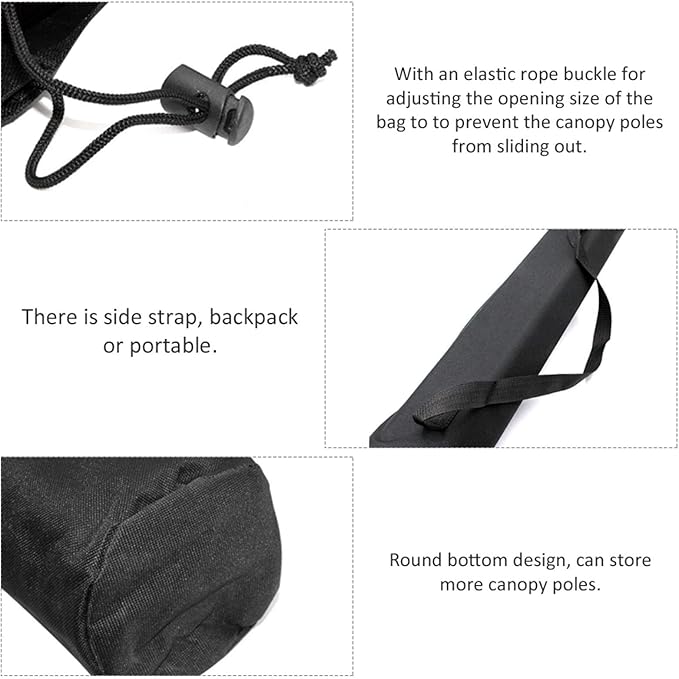 Keenso Camping Storage Bag,Multifunction Outdoor Camping Organizer Pouch Canopy Pole Storage Bag Tent Accessories