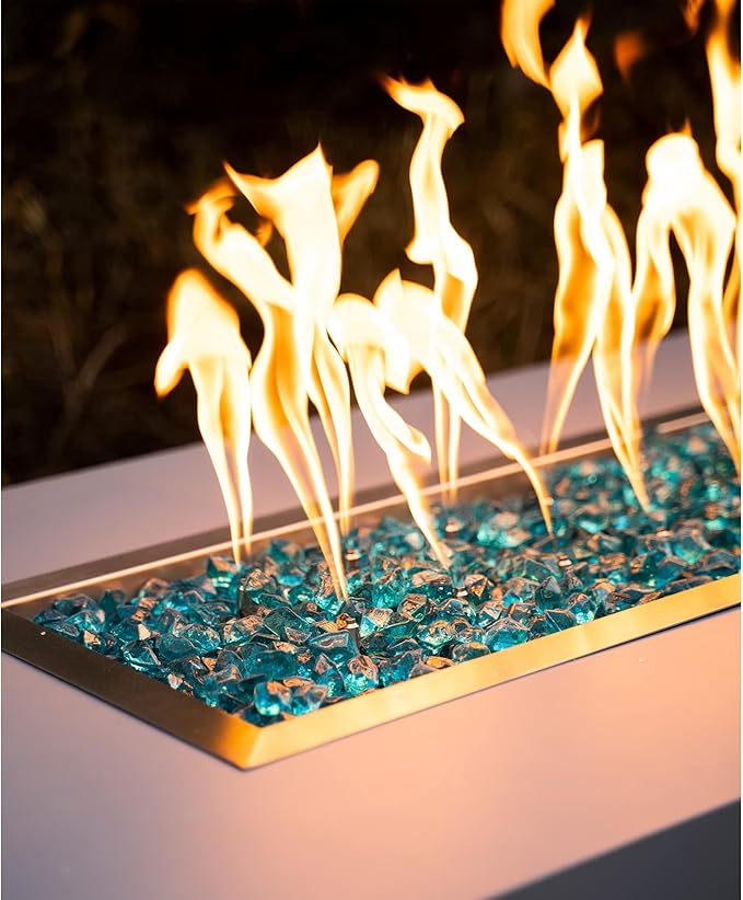 Stanbroil 48 x 14 Inch Upgrade Rectangle Fire Pit Jet Burner Pan, 304 SS Propane Gas Firepit for Outside DIY Fire Pit Table, High Flame, BTU 185,000 Max