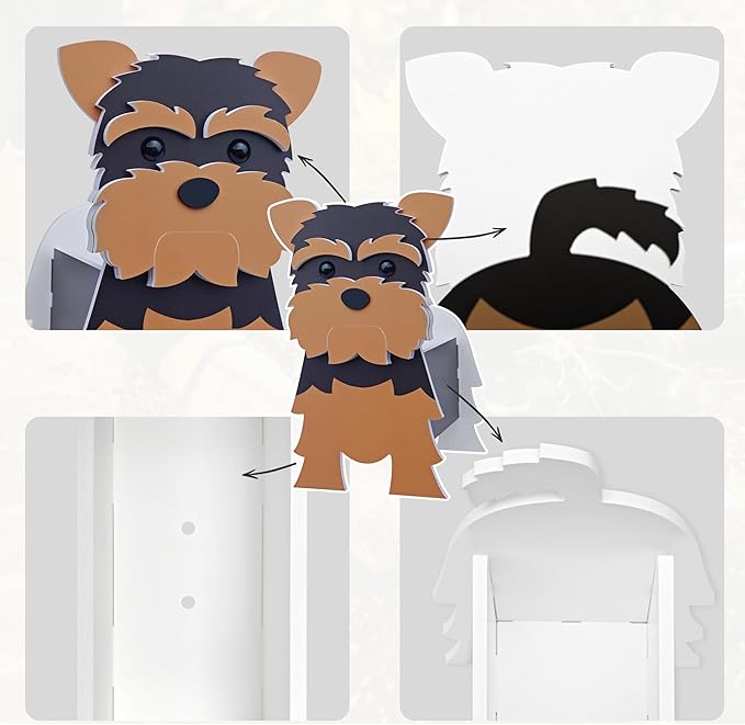 Yorkshire Dog Planter, Pet Shape Garden Pots Plant Pots for Indoor/Outdoor Gardens Decoration, Cute, Surprise Gifts/Souvenirs for Pet Lovers