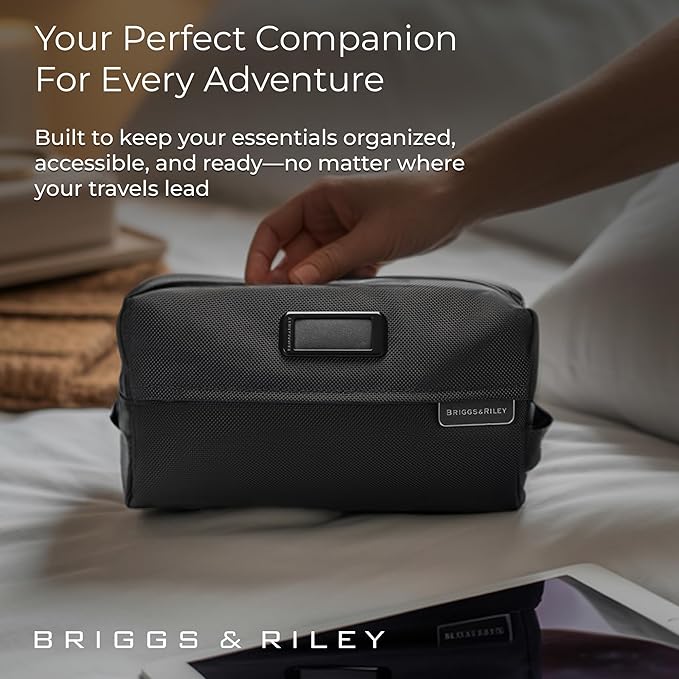 Briggs & Riley Toiletry Kit - Travel Bags for Women & Men, Organizer for Vacation, Dopp Kit for Bathroom Accessories, Makeup, & Skincare