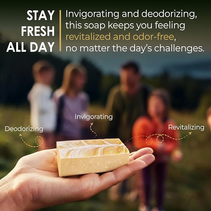 Lemongrass Bar Soap for Men and Women, Made with Organic Ingredients, Handmade in the USA, Moisturizing and Therapeutic for Face/Body, Soap Bar for Sensitive Skin