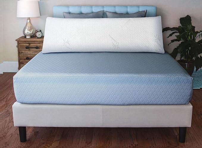 Xtreme Comforts Memory Foam Body Pillow for Side, Back & Stomach Sleepers - Allergy-Friendly Pillows for Sleeping with Shredded Memory Foam (Body Pillow)