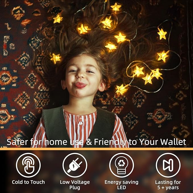 Star String Lights 360 LED 132FT, 8 Modes Plug in Star Fairy Lights with Timer & Memory, Indoor Outdoor Star Christmas Lights for Birthday Party Bedroom Wedding Home Classroom Decor Macaron Colors