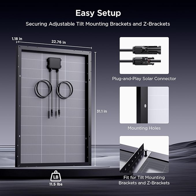 N-Type 16BB 200 Watt Solar Panel, 2Pcs Compact 12V 100W Solar Panel, 25% High Efficiency Monocrystalline PV Modules, Ideal for RV, Trailer, Camper, Marine, Rooftop, Home, Off-Grid (2-Pack)