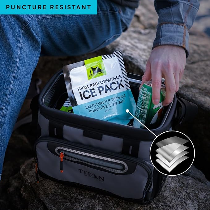 Titan Deep Freeze High Performance Ice Pack - (2 Pack) 250g - Long-Lasting, Puncture Resistant Cold Pack