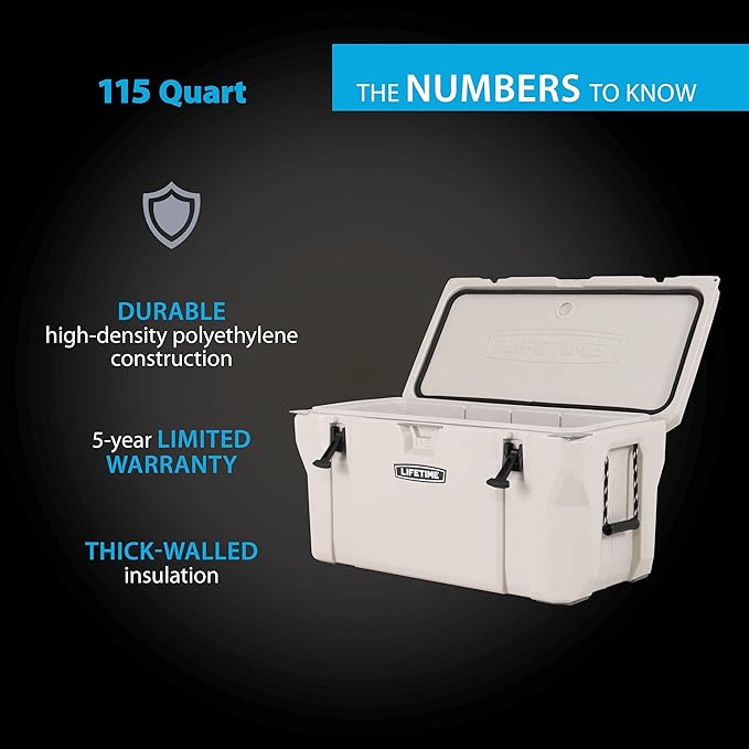 Lifetime Hard Cooler, High Performance Ice Chest