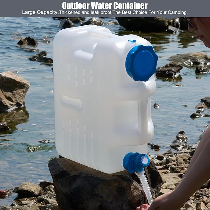 RedSwing 3 Pack 4.9 Gallon/18.5L Portable Water Container with Spigot, Water Storage Carrier for Camping Outdoor Hiking Backpacking, BPA Free