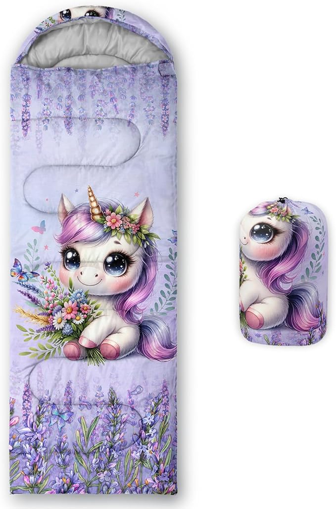 HOSIMA Dear Hunting Pattern Cold Weather Sleeping Bags for Adults,Black Light Weight Sleeping Bags for Kids Adults,WaterProof Sleeping Bags for Outdoors Hiking.