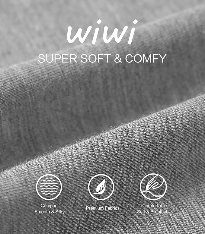 WiWi Thermal Underwear for Men Bamboo Viscose Long Johns Set Soft Warm Base Layer Lightweight Top and Bottom Sets S-XXL