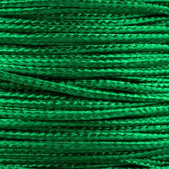 Paracord Planet Micro Paracord – Thin Braided Cord for Crafting, Fishing, and DIY Projects in 125 ft Spools – Kelly Green