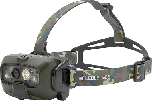 Ledlenser, HF8R CORE RGB, Hands Free, Rechargeable Headlamp, Dust and Water Resistant, 1600 Lumens, Camo
