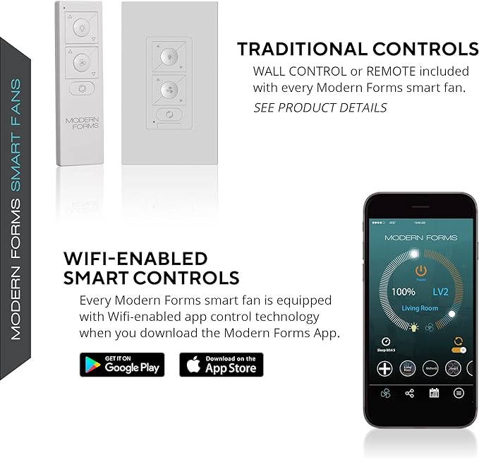 Zephyr Smart Indoor and Outdoor 3-Blade Ceiling Fan 52in Matte White with Adjustable CCT 2700K-3000K-4000K-5000K LED Light Kit and Remote Control works with Alexa, and iOS or Android App