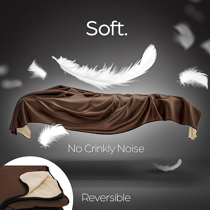 Waterproof Blanket Large – No Mess Soft and Cozy Waterproof Throw Blanket Against Accidents, Spill & Stain Proof Easy to Clean Splash Blanket Cover, Reversible Brown 80”x90”