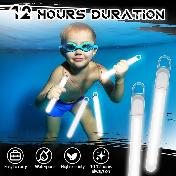 Lewtemi 4" or 6" 100 Pack Bright Glow Sticks Bulk, Glow in The Dark Party Supplies Birthday and Holidays Party Favors