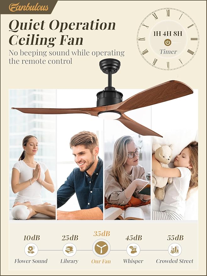 52" Ceiling Fans with Lights and Remote Control, Flush Mount Ceiling Fan with 3 LED Colors,Outdoor Ceiling Fans with 2 Downrods 6-Speeds Reversible DC Motor for Patio Bedroom Living Room