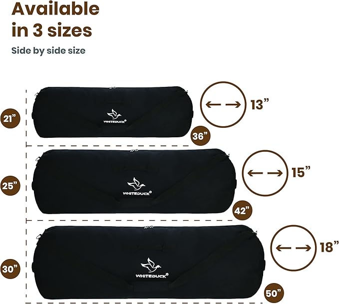 WHITEDUCK HOPLITE Heavy Duty Military Canvas Duffel Bag, Army Cargo Style, Foldable Tactical Outdoor Bag, Travel, Storage