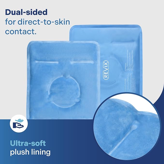 REVIX Ice Pack for Knee Pain Relief, Reusable Gel Ice Wrap for Leg Injuries, Swelling, Knee Replacement Surgery, Cold Compress Therapy for Arthritis, Meniscus Tear and ACL Blue