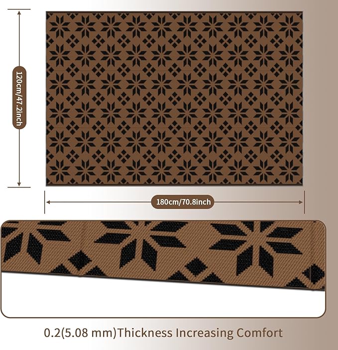 Reversible Rugs Plastic Rug Outdoor Rug Lightweight Outside Mats Modern Outdoor Rug for Patio Portable Mats for RV Backyard Deck Picnic Beach (6x9, Yellow Flower)