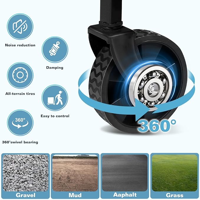 Collapsible Wagon Cart Foldable, Portable Heavy Duty Collapsible Beach Cart All Terrain with Large Capacity, Garden Wagons with Wheels for Shopping, Sports, Camping，Garden，Grocery