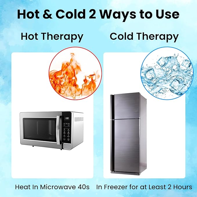 Migraine Relief Cap & Neck Ice Pack Wrap Gel Combo, 2Pcs-Set Reusable Headache Hat Ice Pack Mask, Cervical Cold Compress Head Wrap for Tension, Cooling, Pain Relieve