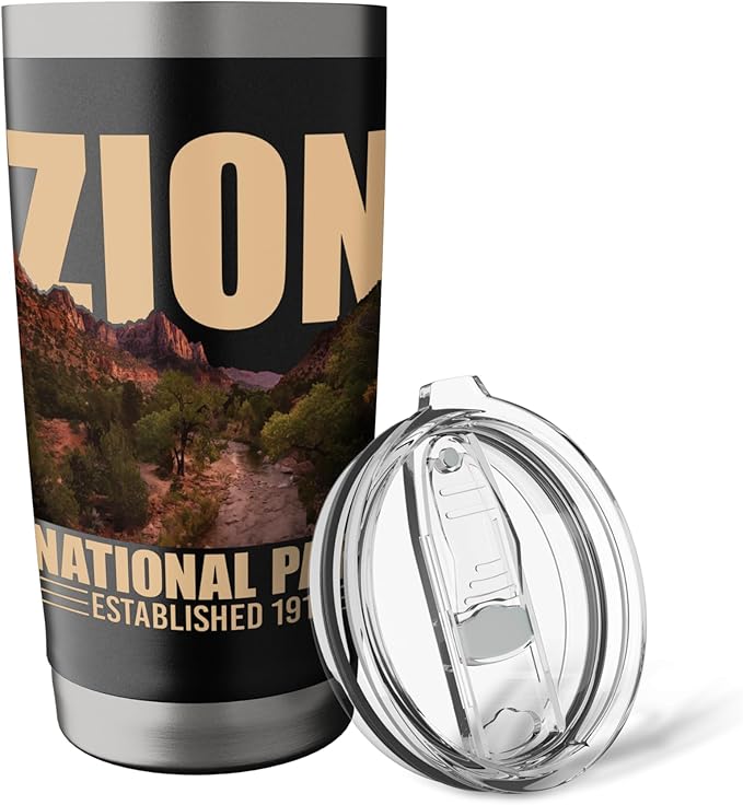 Zion National Park - Retro Hiking & Camping Lover Stainless Steel Insulated Tumbler