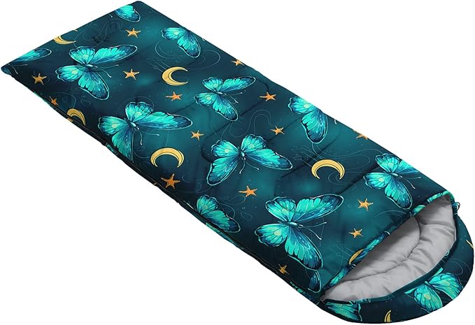 QOOMO Camping Sleeping Bags,3 Season Warm & Cool Weather,Lightweight,Waterproof Sleeping Bags for Adults & Kids,Traveling,and Outdoors,Camping Gear Equipment