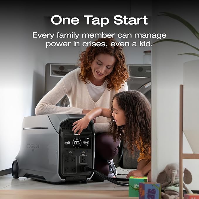 EF ECOFLOW 7696Wh Portable Power Station: DELTA Pro 3 with DELTA Pro Extra Battery, 120/240V 4000W AC Output, Solar Generator for Home Use, Camping, Emergencies, Power Outages, RVs