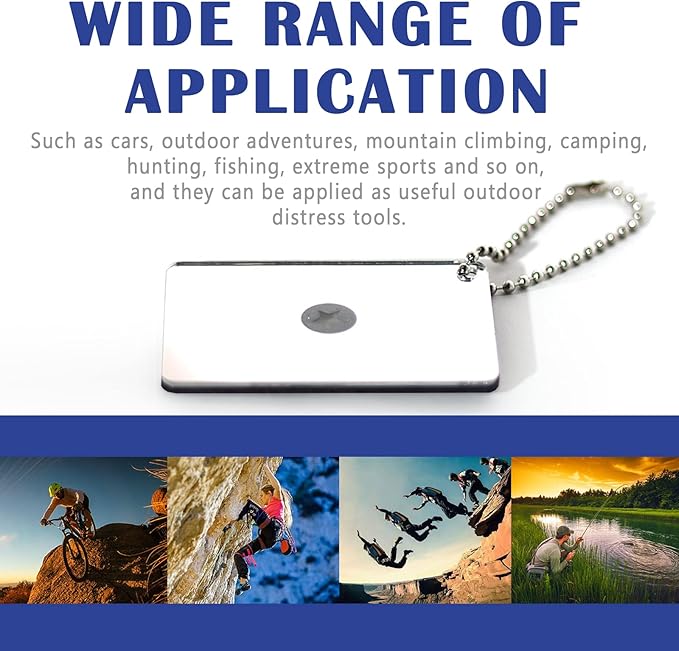 2 Pieces Signal Mirror - 2 x 3 Inch Outdoor Multifunctional Signal Emergency Mirror for Hiking & Marine